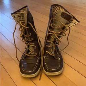 Sperry lace up booties
